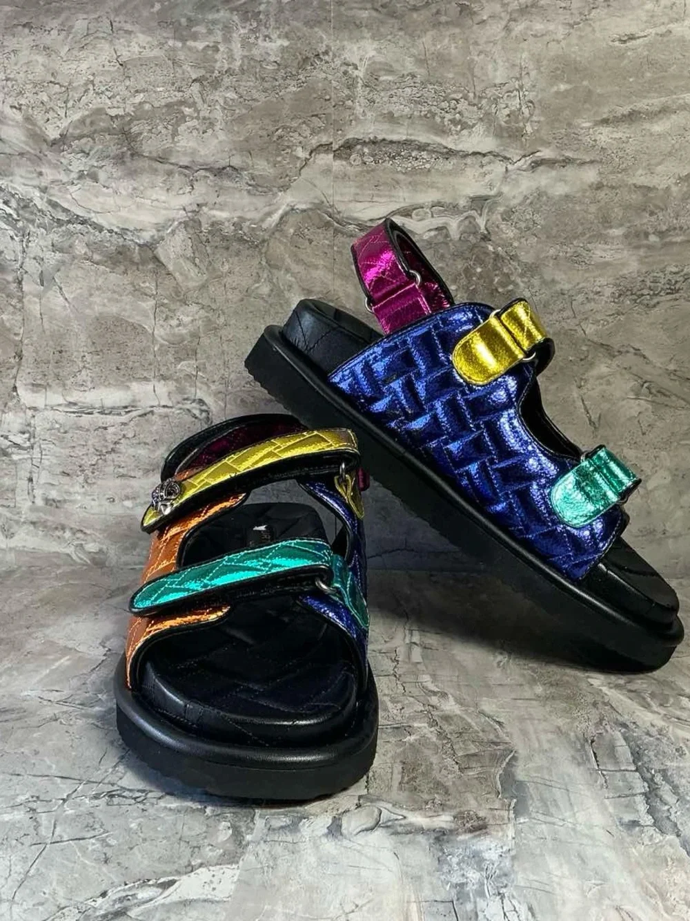 Kurt Geiger London Orson quilted sandals